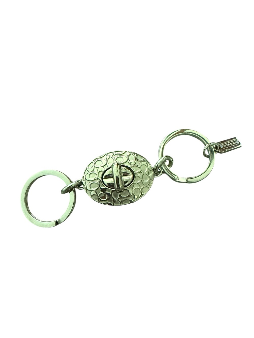 Coach Signature Turnlock Valet Keychain